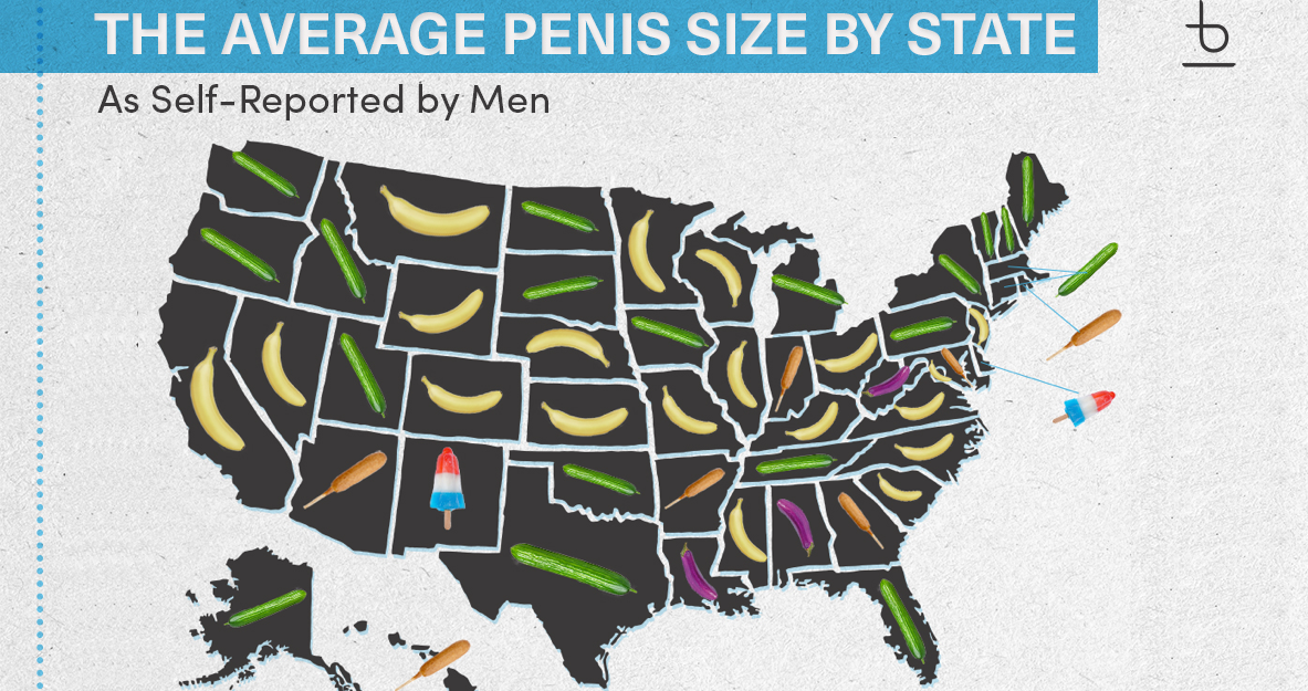 Learn the average penis size in every state and which states exaggerate the...