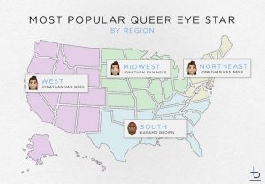 The Most Popular Queer Eye Member By US Region