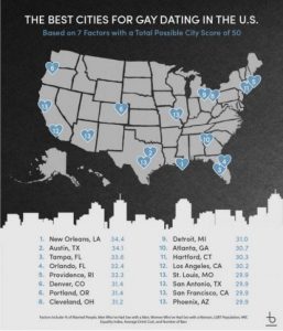 best cities for gay dating survey